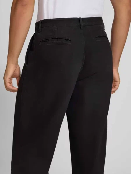 Jeansy o kroju straight fit z czystej bawełny Review czarne
