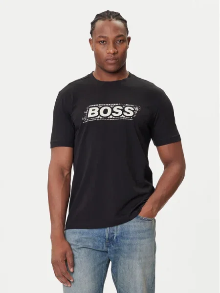 BOSS Tricou Te_Wheel negru