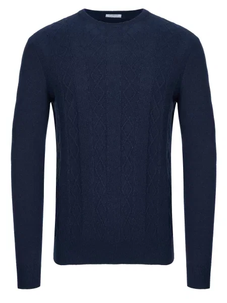 Malo Svetr Malo Optimum Kaschmir Pullover navy námořnická modř námořnictvo