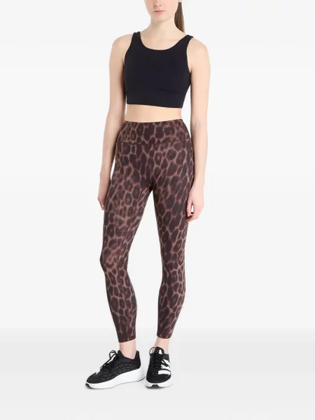 Pantaloni scurți Adidas cu imagine cu model leopard negru