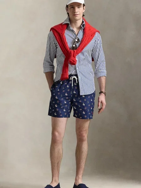 Kąpielówki Polo Ralph Lauren niebieskie