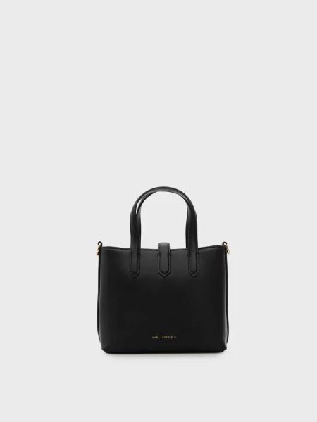 Шкіряна сумка Karl Lagerfeld K/Autograph з автографом чорна