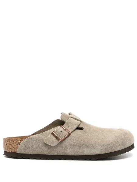Papuci de casă Birkenstock din piele de căprioară