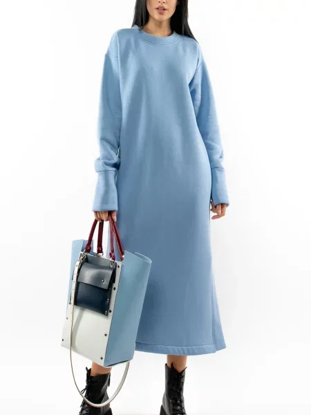 Сукня міді RiMari фліс блакитний