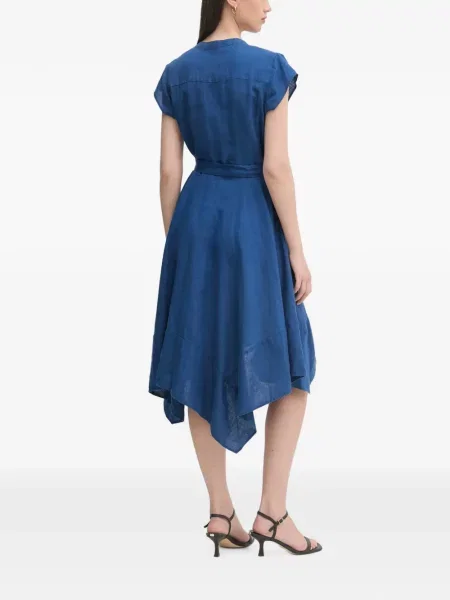 Cu centură rochie midi Dkny albastru