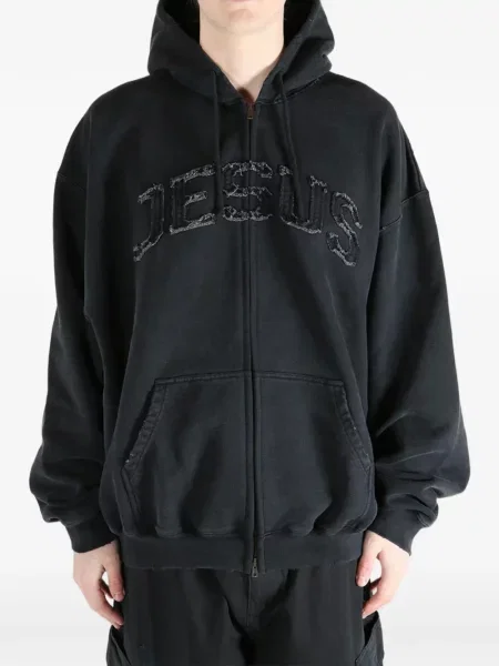 Hoodie Vetements μαύρο