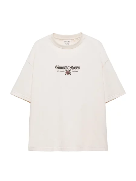Pull&Bear Tricou GUNS N ROSES APPETITE FOR D negru alb