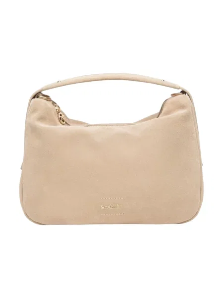 Torebka hobo Nerogiardini zamszowa beżowa
