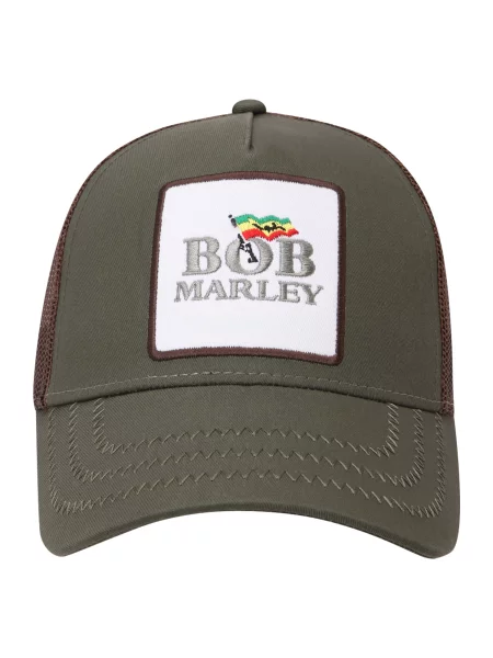 AMPLIFIED Kapa Bob Marley čokolada / zelena / žad bela