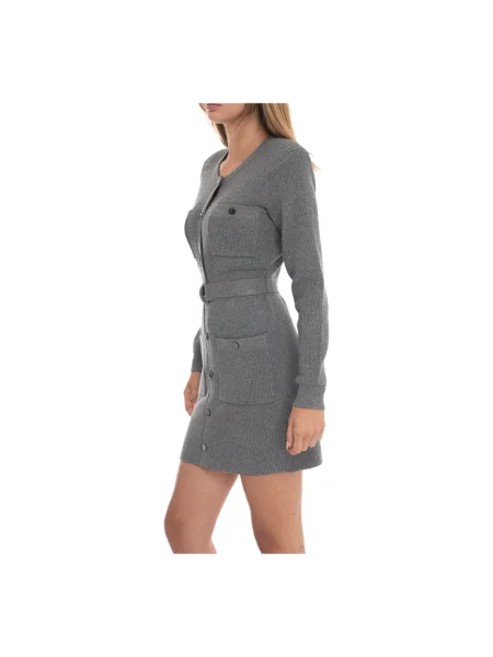 Sukienka Liu Jo ze ściągaczem polarowa garniturowa szara