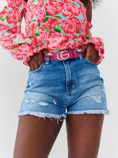 Szorty jeansowe Fasardi niebieskie