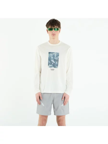 Tricou Pas Normal Studios Off-Race Cotton Tech Graphic Long Sleeve T-Shirt Off White S alb