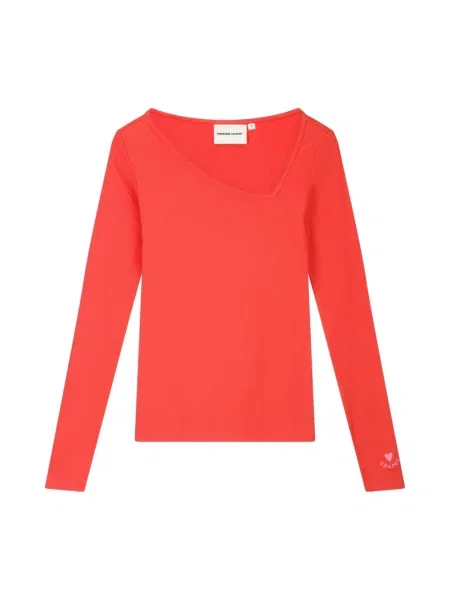 Lniany top Fabienne Chapot pomarańczowy