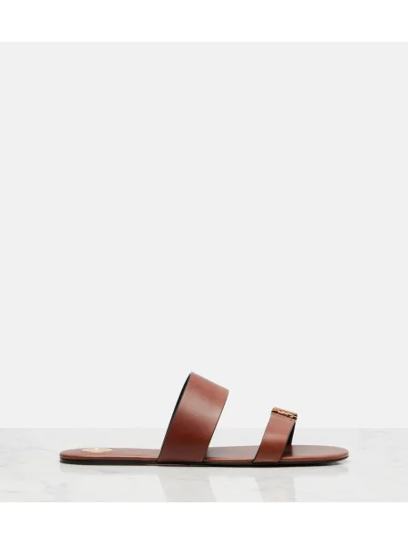 Sandale Saint Laurent din piele maro