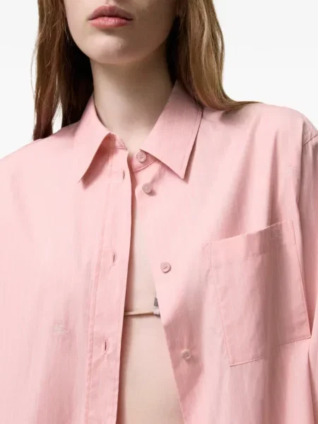 Cămașă Burberry cu dungi roz