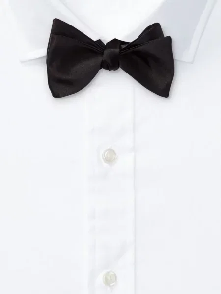 Cravată Ralph Lauren Purple Label cu funde din satin negru