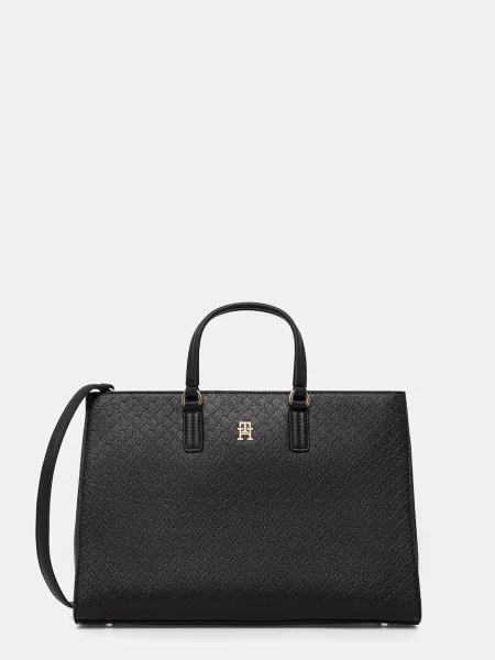 Tommy Hilfiger Kabelka Th Daily Satchel Mono čierna