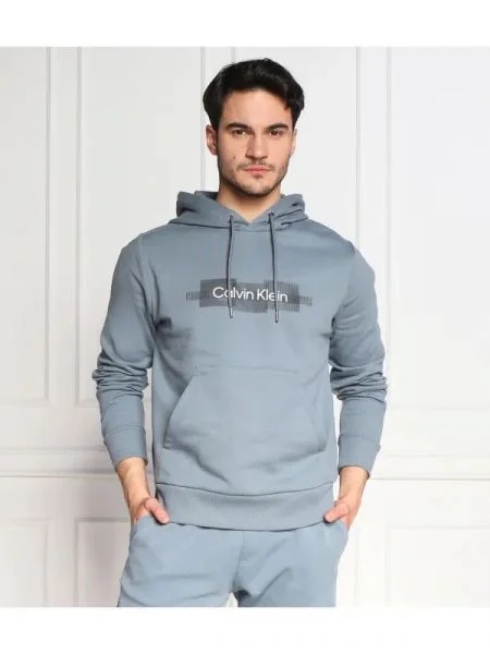 Calvin Klein Hanorac BOX STRIPED LOGO albastru