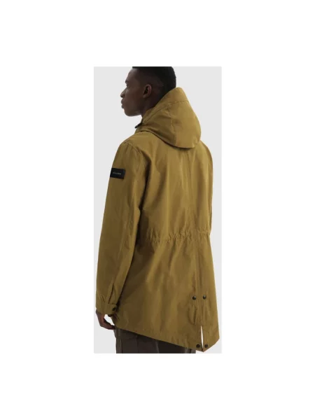Parka Woolrich wełniana żółta
