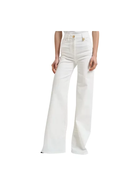 Szerokie jeansy Elisabetta Franchi białe