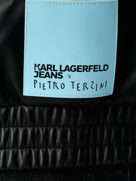 Кожаная джинсовая куртка Karl Lagerfeld Jeans