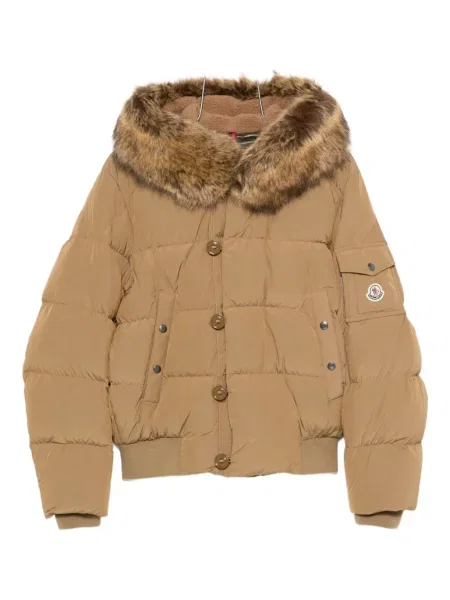 Пухено яке Moncler с качулка