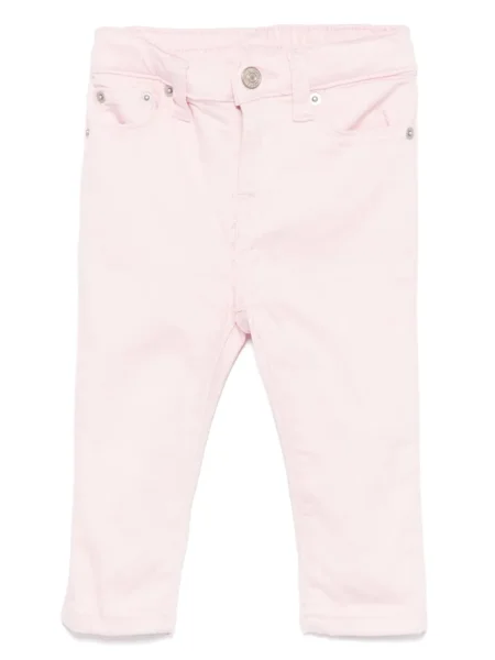Zwężane dżinsy dziecięcy Polo Ralph Lauren różowy