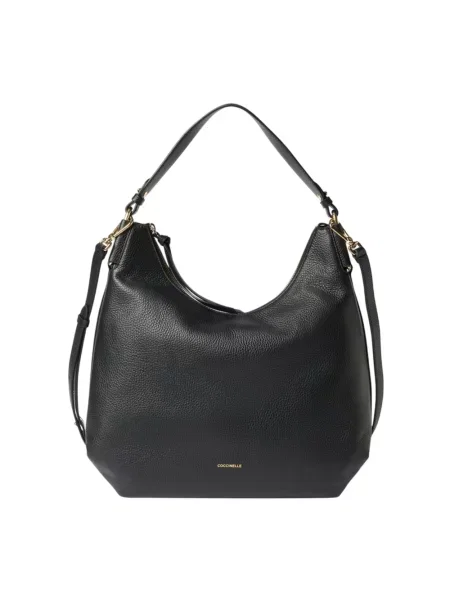 Torebka hobo Coccinelle skórzana czarna