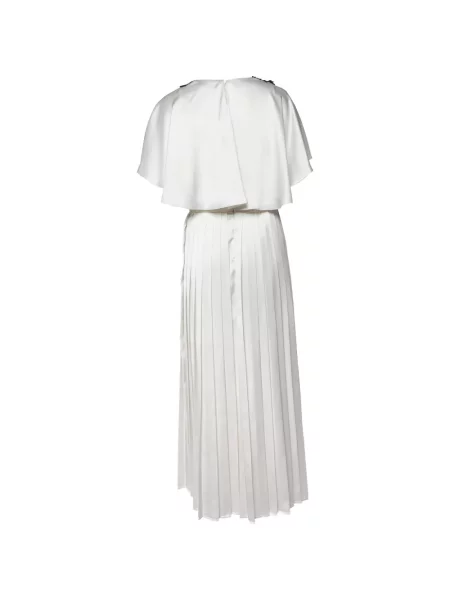 Rochie maxi Self-portrait din dantelă alb