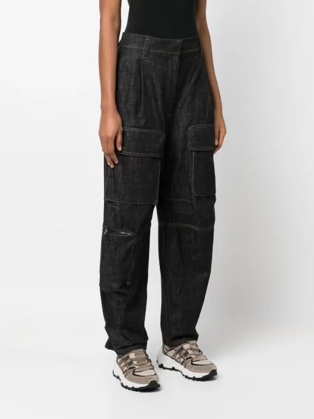 Jeansy Brunello Cucinelli z wysoką talią czarne