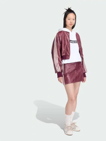 Спідниця міні adidas синтетичний бордовий