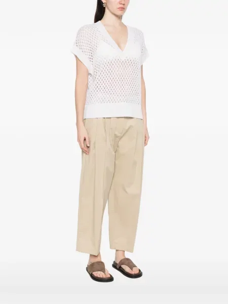 Vestă Allude cu decolteu în V alb