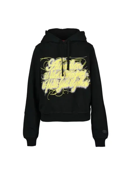 Bluza z kapturem Diesel czarna