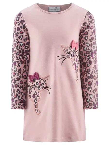 Happy girls Rochie gri metalic / lila / roz alb