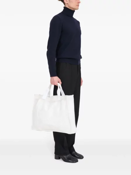 Siuvinėta didelis rankinė Maison Margiela balta