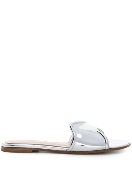 Sandale Gianvito Rossi din piele argintiu