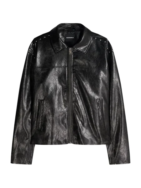 Bershka Přechodná bunda černá