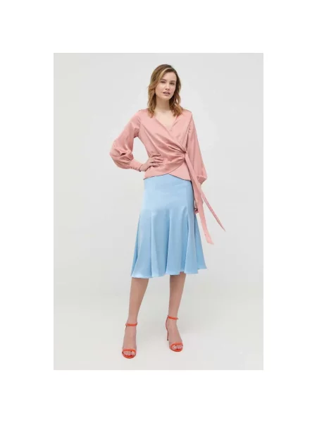 Trussardi spódnica midi rozkloszowana niebieski