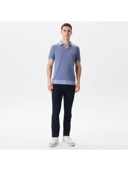 Поло Lacoste голубое