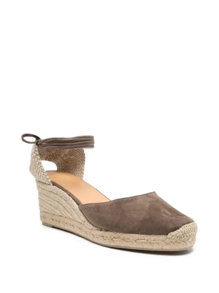 Espadrilles Castaner nyakkendővel barna