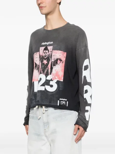 Tricou grafic Rivington Roi Rebis cu imagine gri