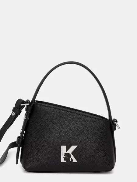 Karl Lagerfeld Jeans geantă crossbody pentru femei din piele negru