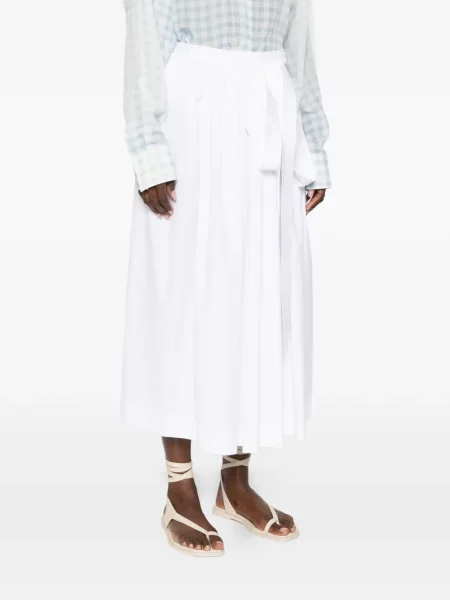 Fustă midi Ermanno Scervino până la genunchi alb