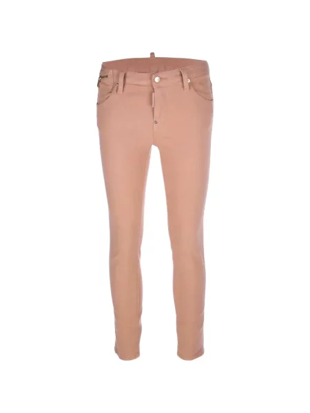 Blugi skinny Dsquared2 skinny fit cu autograf roz