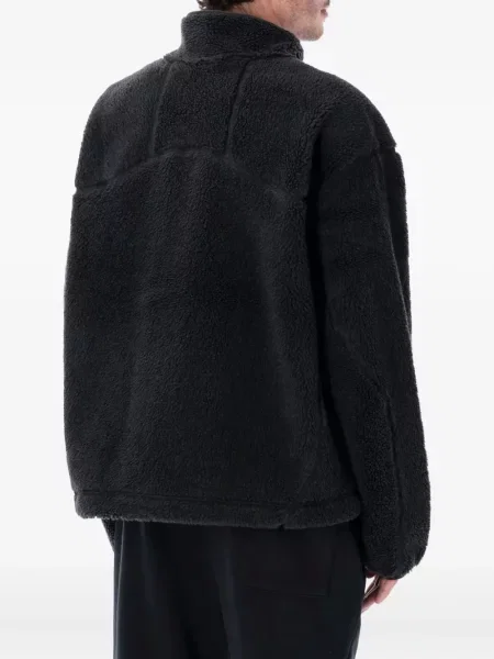 Sweter Nike zamszowy plisowany z nadrukiem brązowy