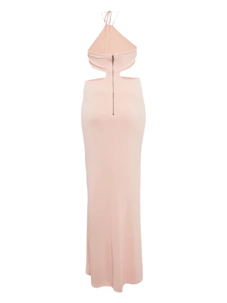 Rochie Alice + Olivia cu gât halter roz