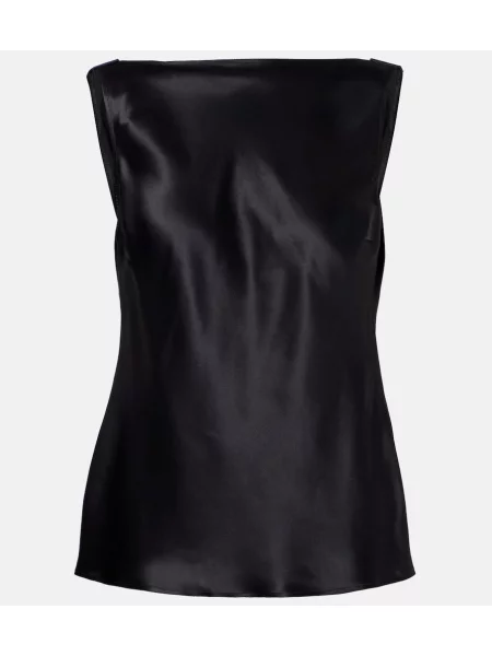 Top Nina Ricci din satin negru