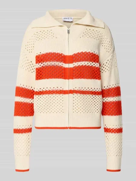 Kardigan z wykładanym kołnierzem i zamkiem błyskawicznym Jake*s Casual