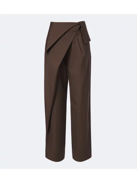 Pantaloni Loewe de lână drapate maro