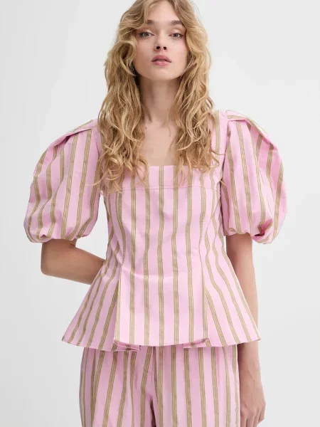 Stine Goya bluză din femei cu imprimeu roz